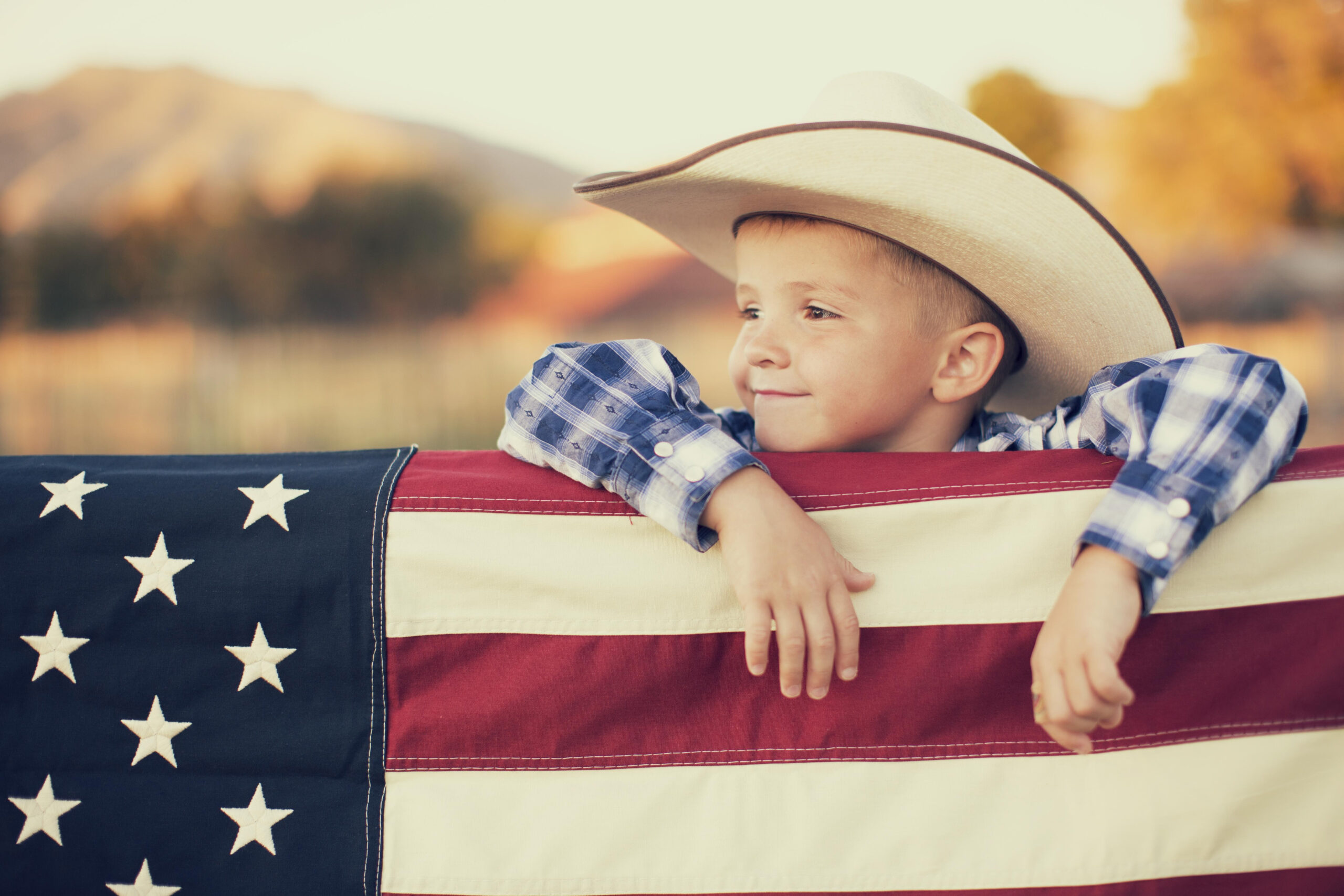 American cowboy kid